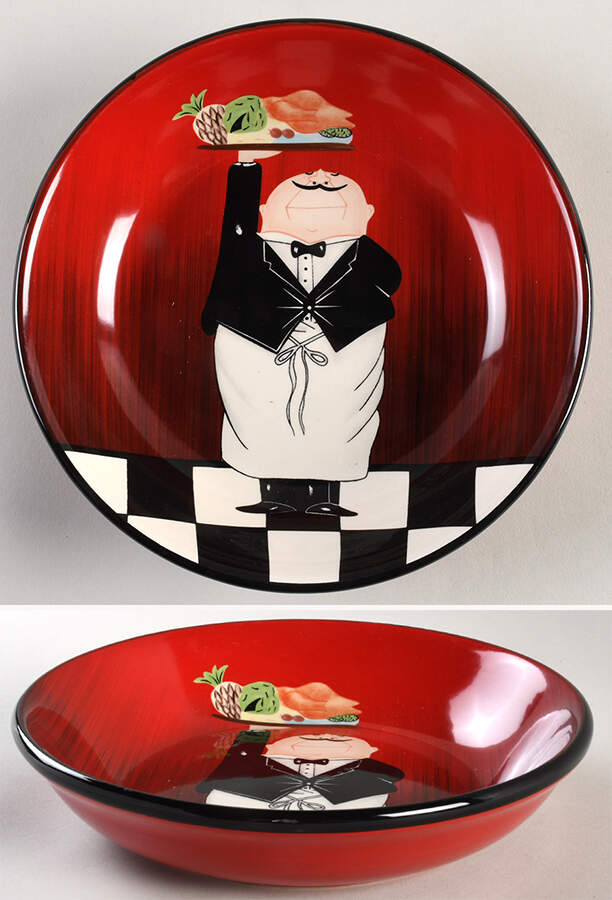 Dinner Is Served (No Words) 9" Soup/Pasta Bowl by Certified International-1