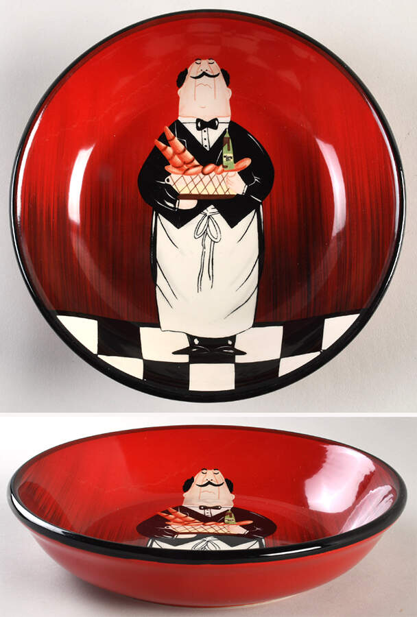 Dinner Is Served (No Words) 9" Soup/Pasta Bowl by Certified International-1