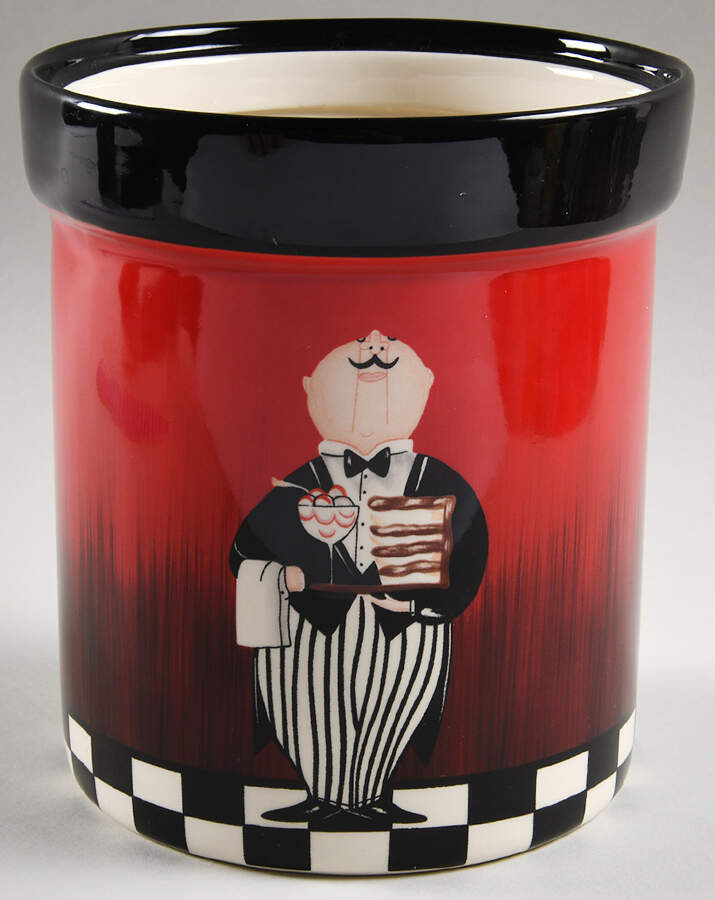 Dinner Is Served (No Words) Large Canister No Lid by Certified International-1