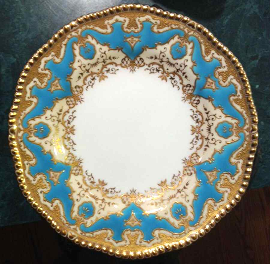 Z5113 Aqua Luncheon Plate by Coalport-1