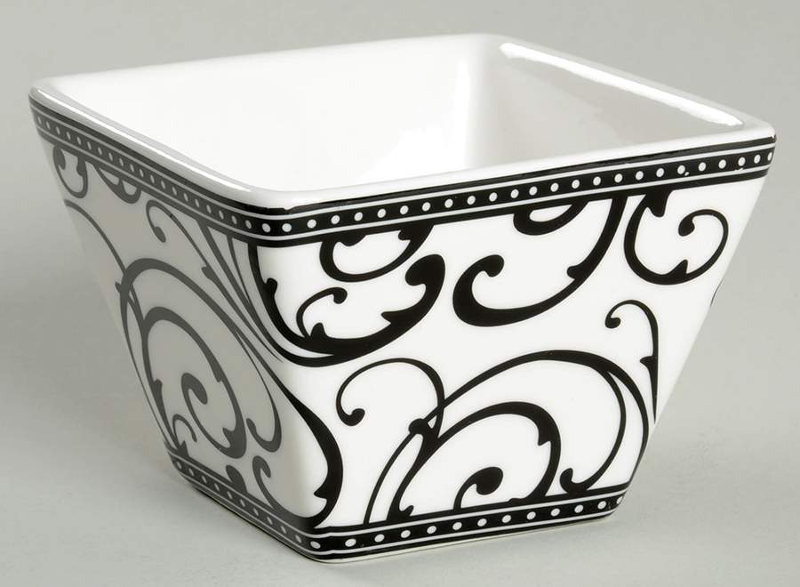 Veluto Black Individual Square Appetizer Bowl by Ciroa-1