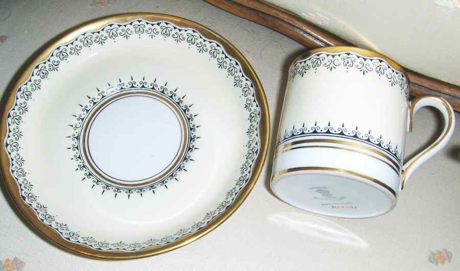 A18291 Flat Demitasse Cup & Saucer Set by Crown Staffordshire-1