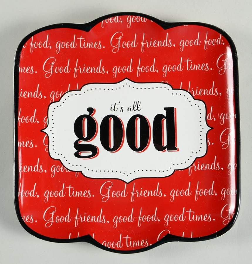 Eat at Mom's Square Salad/Dessert Plate by Certified International-1