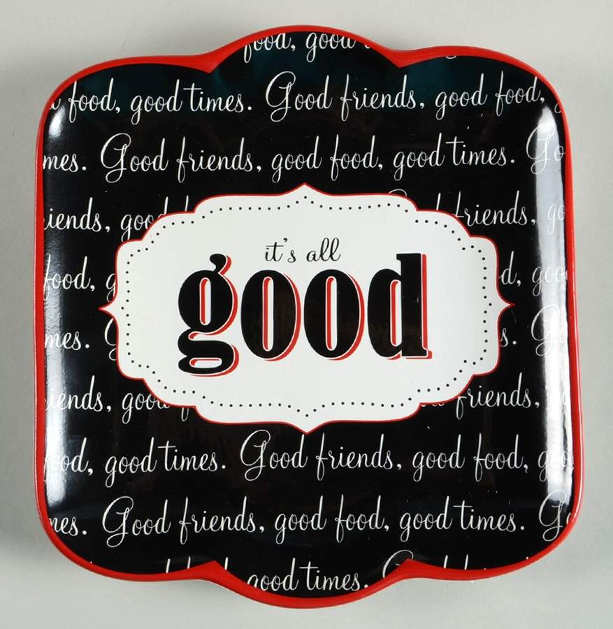 Eat at Mom's Square Salad/Dessert Plate by Certified International-1