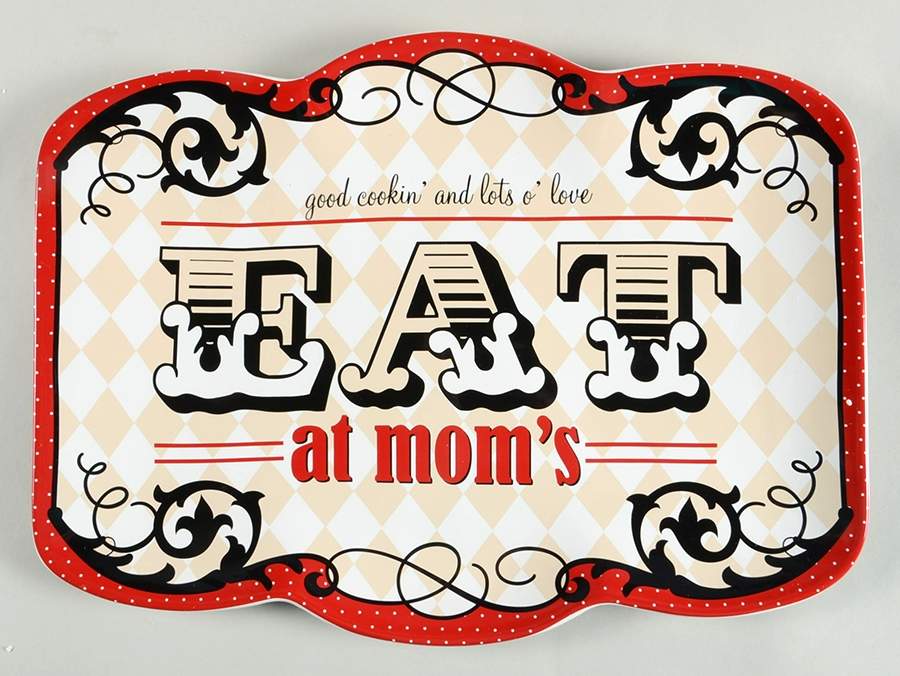 Eat at Mom's 16" Rectangular Serving Platter by Certified International-1