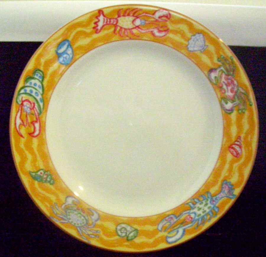 Sea N' Sand Yellow Dinner Plate by Churchill-1