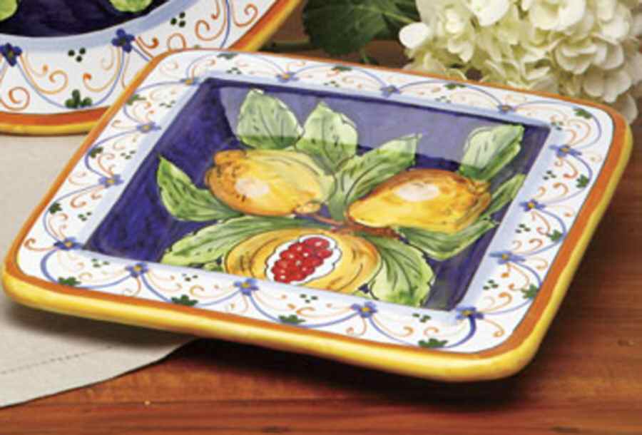 Melagrana (Pomegranate) 10" Square Plate by Casafina-1