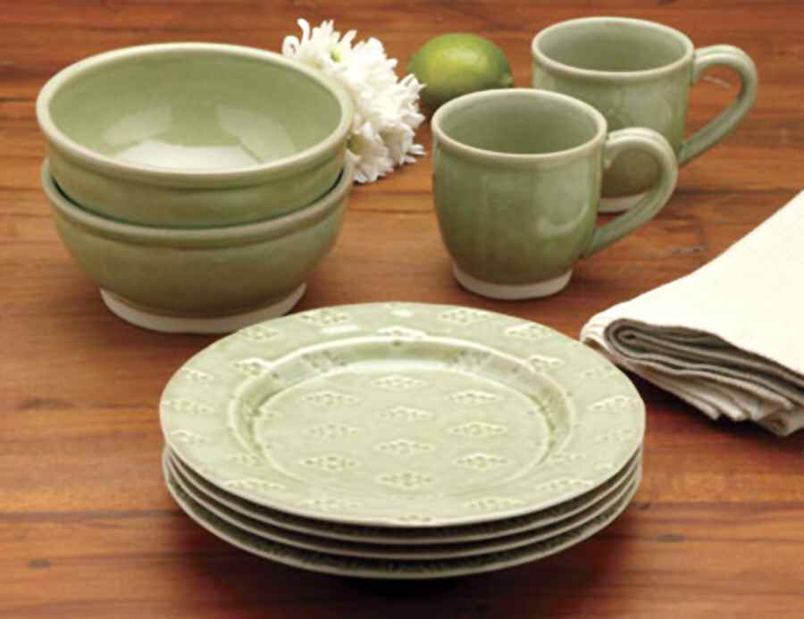 Corsica Palm Green Accent Salad Plate by Casafina-1