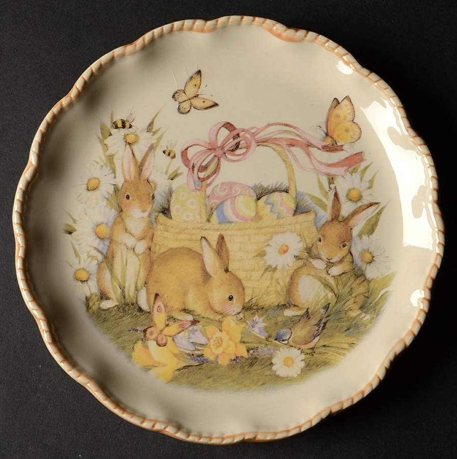 Bunny Basket Salad Plate by Cracker Barrel-1