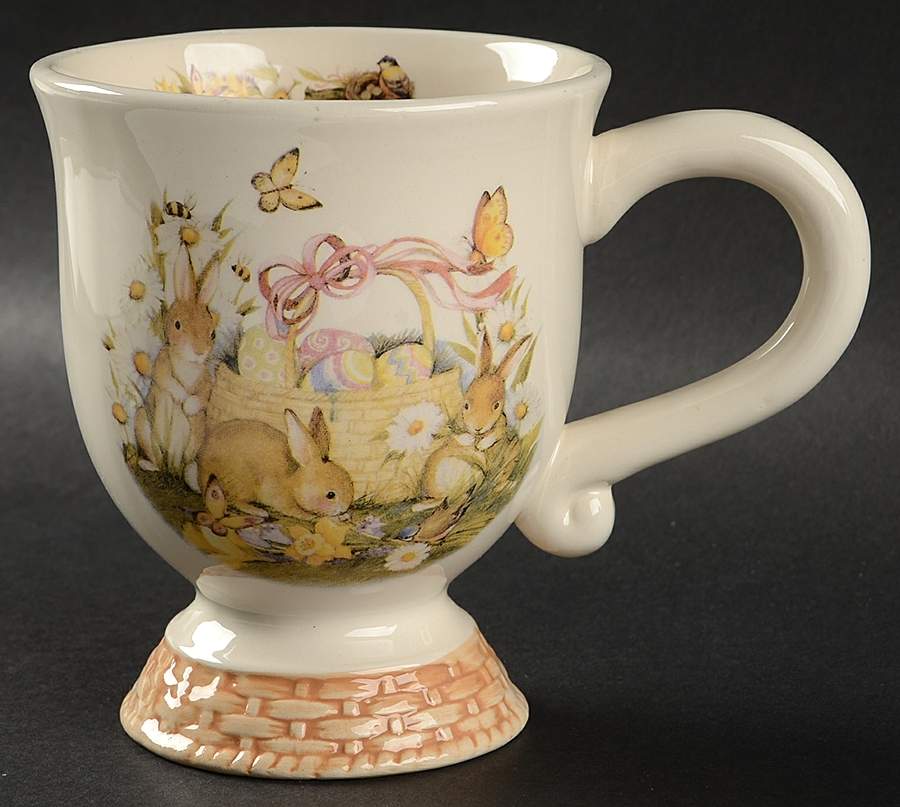 Bunny Basket Footed Mug by Cracker Barrel-1