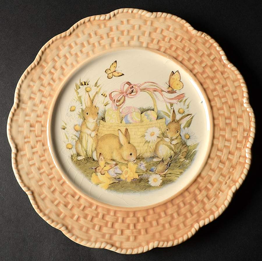Bunny Basket Dinner Plate by Cracker Barrel-1