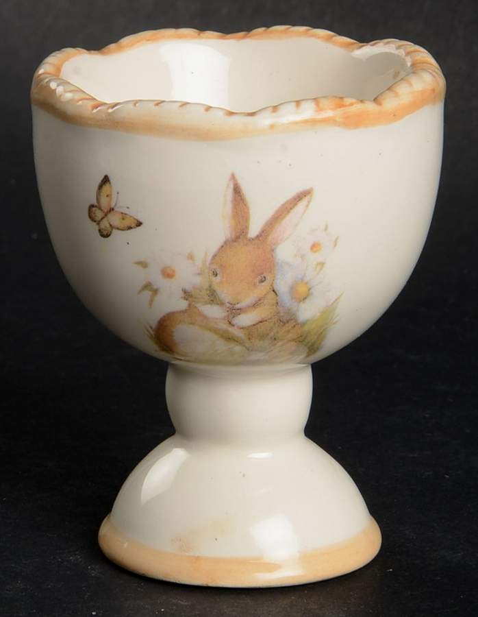 Bunny Basket Single Egg Cup by Cracker Barrel-1