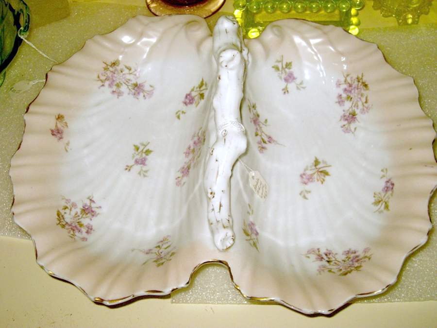 9393 (Gold Trim) 2 Part Serving Dish by Carl Tielsch-1