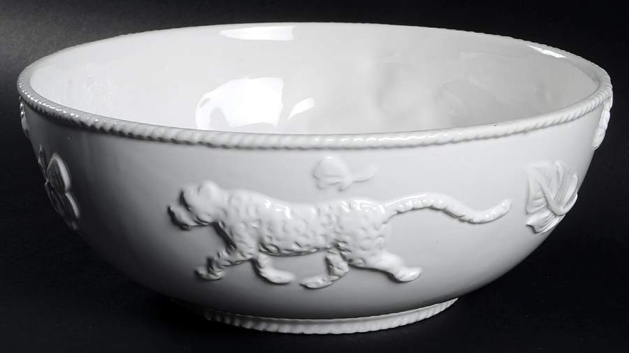 Jaguar Blanc 9" Round Serving Bowl by Lynn Chase-1