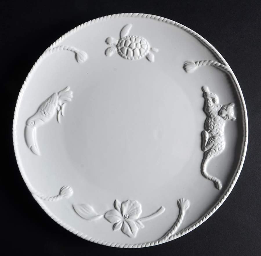 Jaguar Blanc Dinner Plate by Lynn Chase-1