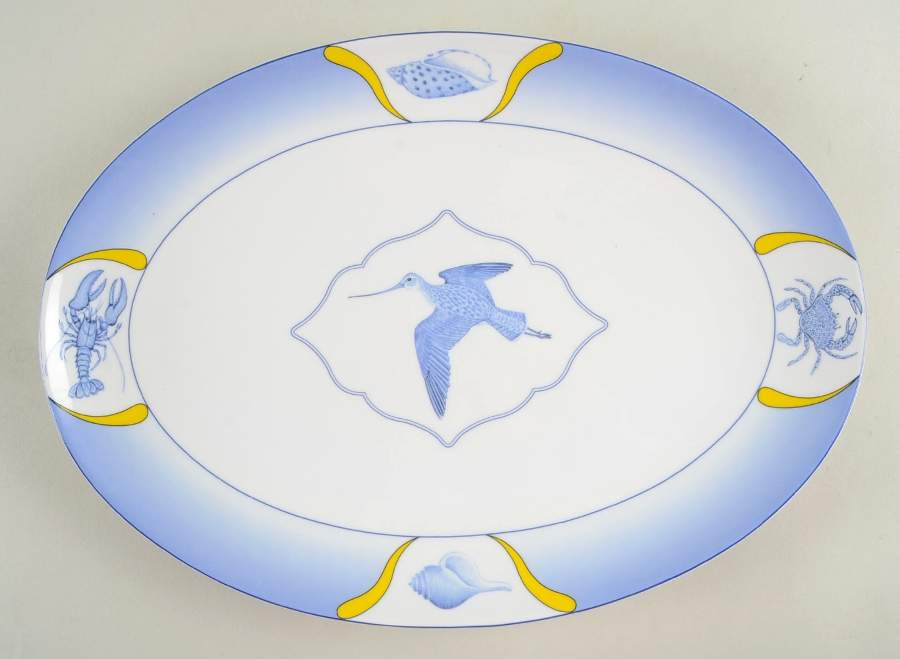 Beachcomber 14" Oval Serving Platter by Lynn Chase-1