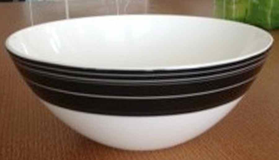Mila Black 9" Round Vegetable Bowl by Ciroa-1