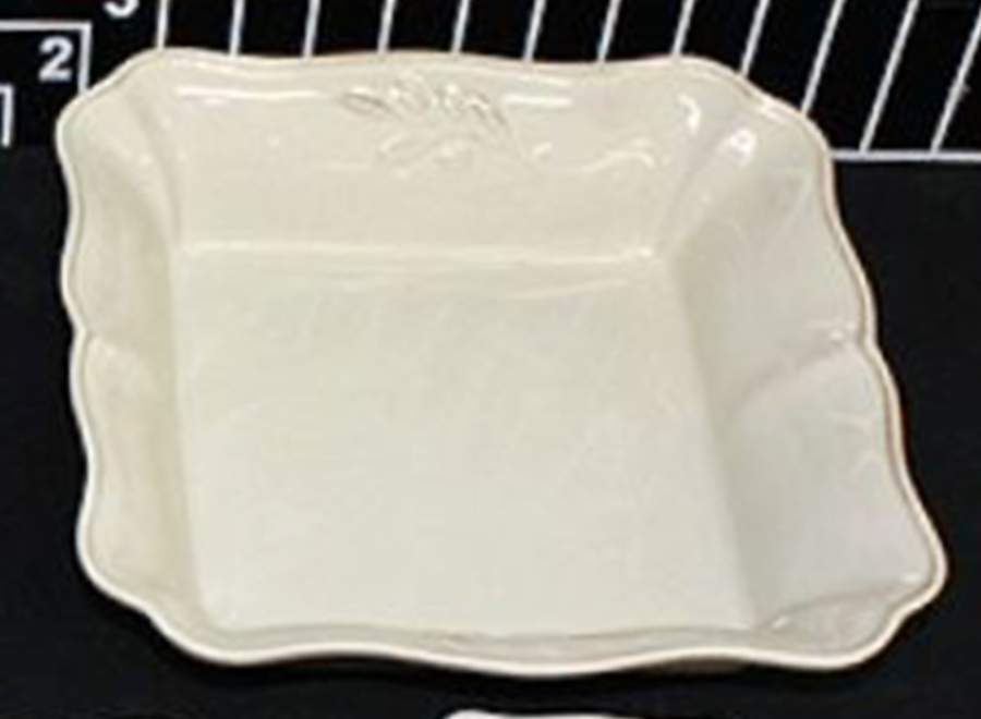 Village White 10" Square Baker by Crate & Barrel-1
