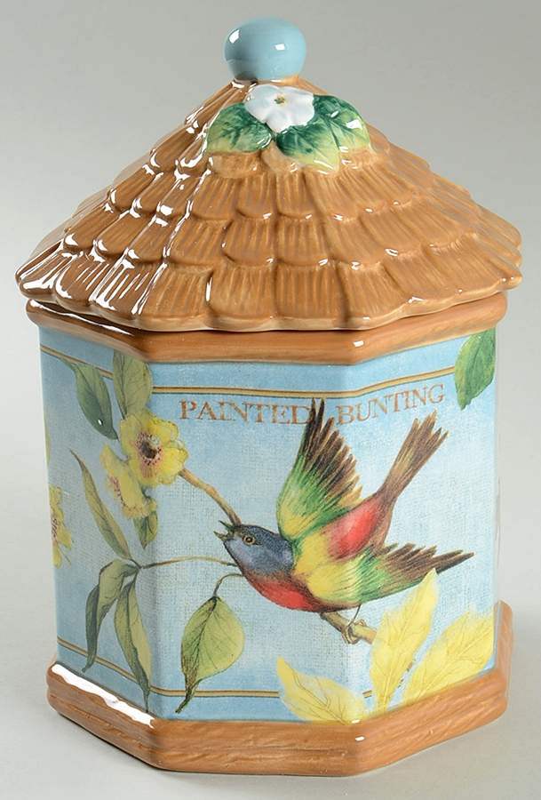 Botanical Birds Small Canister & Lid by Certified International-1