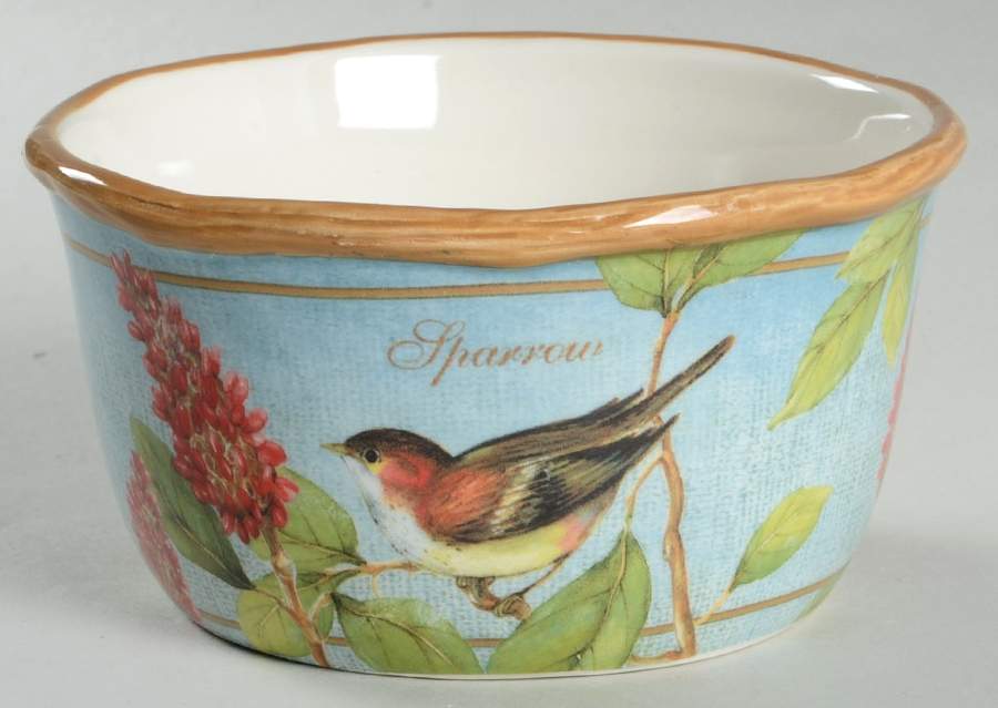 Botanical Birds Individual Ice Cream Dish by Certified International-1