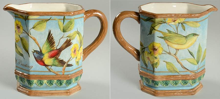 Botanical Birds 80 Oz Pitcher by Certified International-1