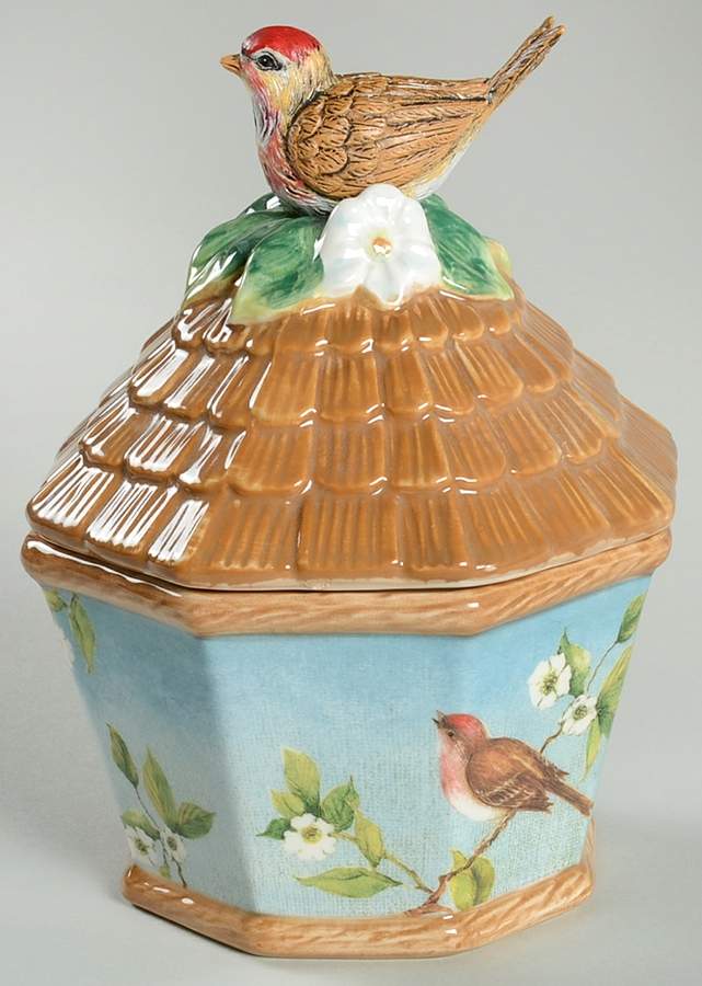 Botanical Birds Dip Bowl & Lid with Spreader Set by Certified International-1