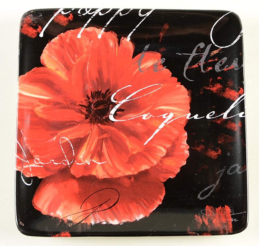 Midnight Poppy Square Salad Plate by Certified International-1