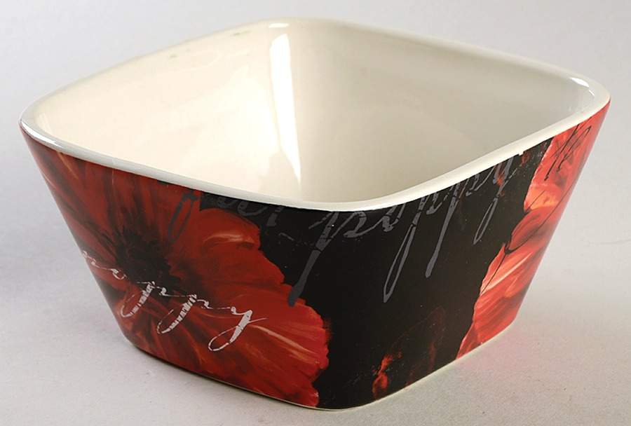 Midnight Poppy Individual Square Ice Cream Dish by Certified International-1