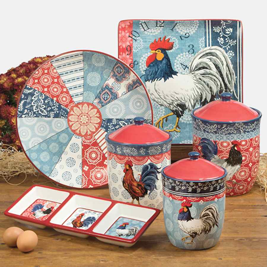 Americana Rooster 13" Chop Plate (Round Platter) by Certified International-1