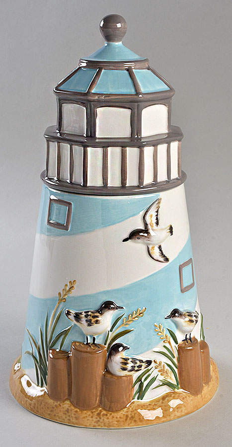 Beach Cottage Figural Cookie Jar & Lid by Certified International-1
