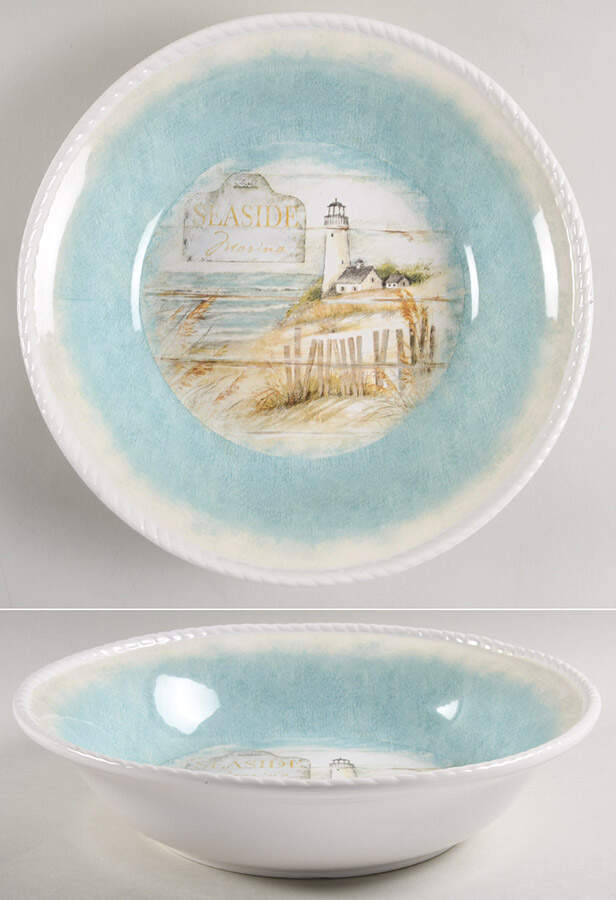 Beach Cottage 13" Pasta Serving Bowl by Certified International-1