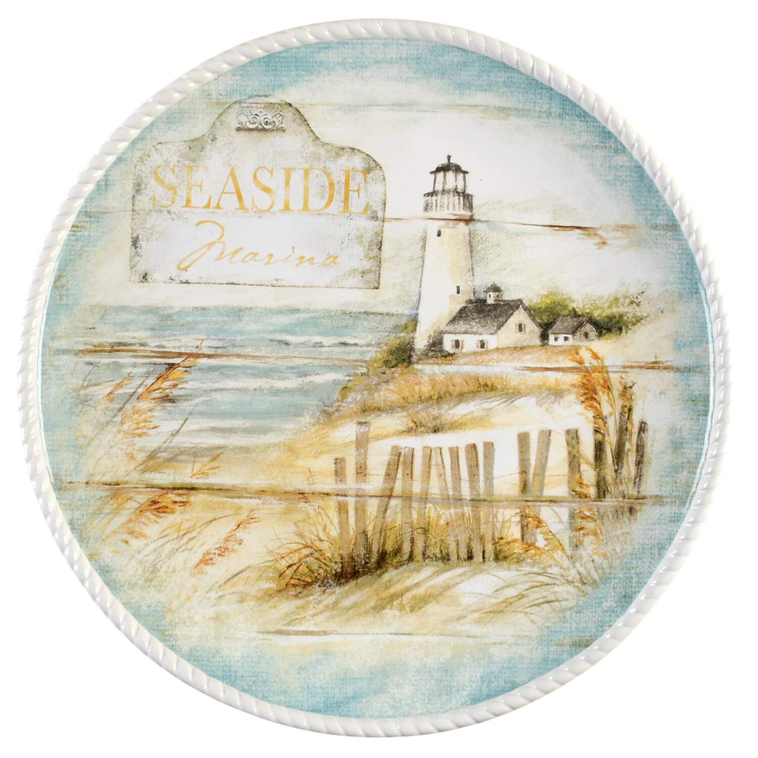 Beach Cottage 16" Chop Plate (Round Platter) by Certified International-1