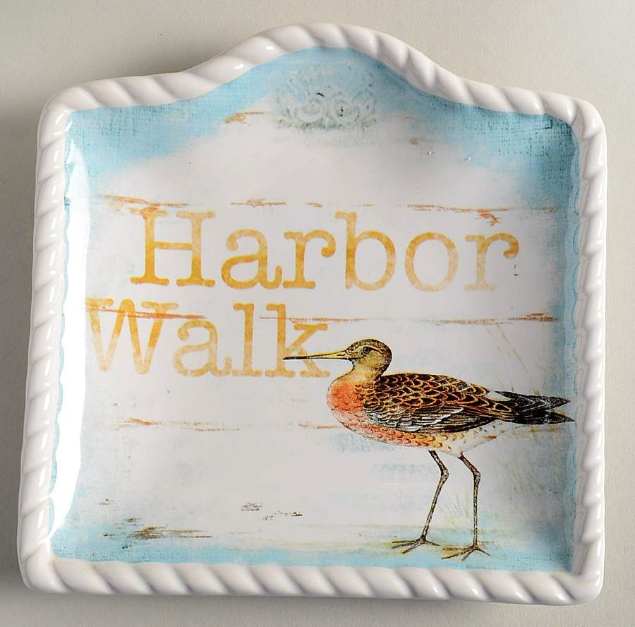Beach Cottage Square Canape Plate by Certified International-1