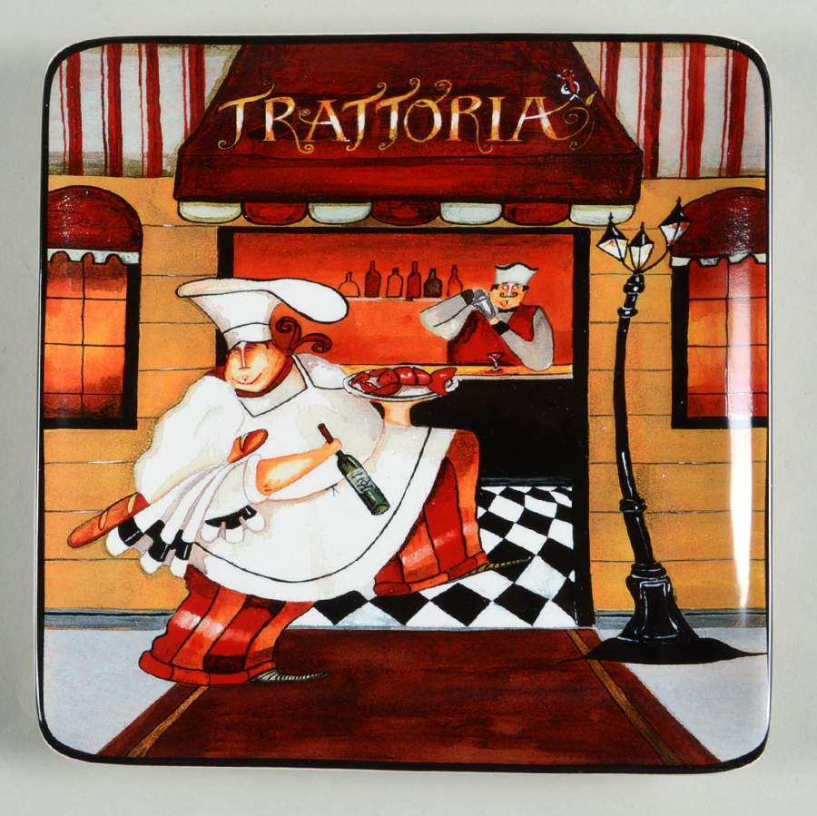 Trattoria Square Salad/Dessert Plate by Certified International-1