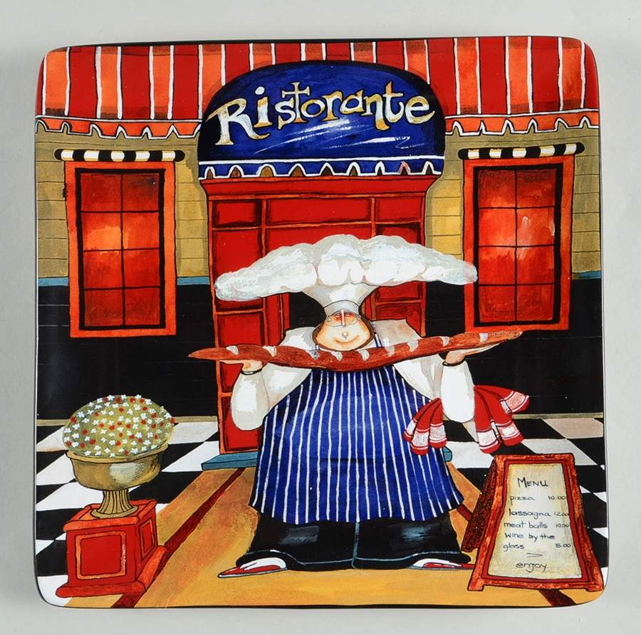 Trattoria Square Dinner Plate by Certified International-1