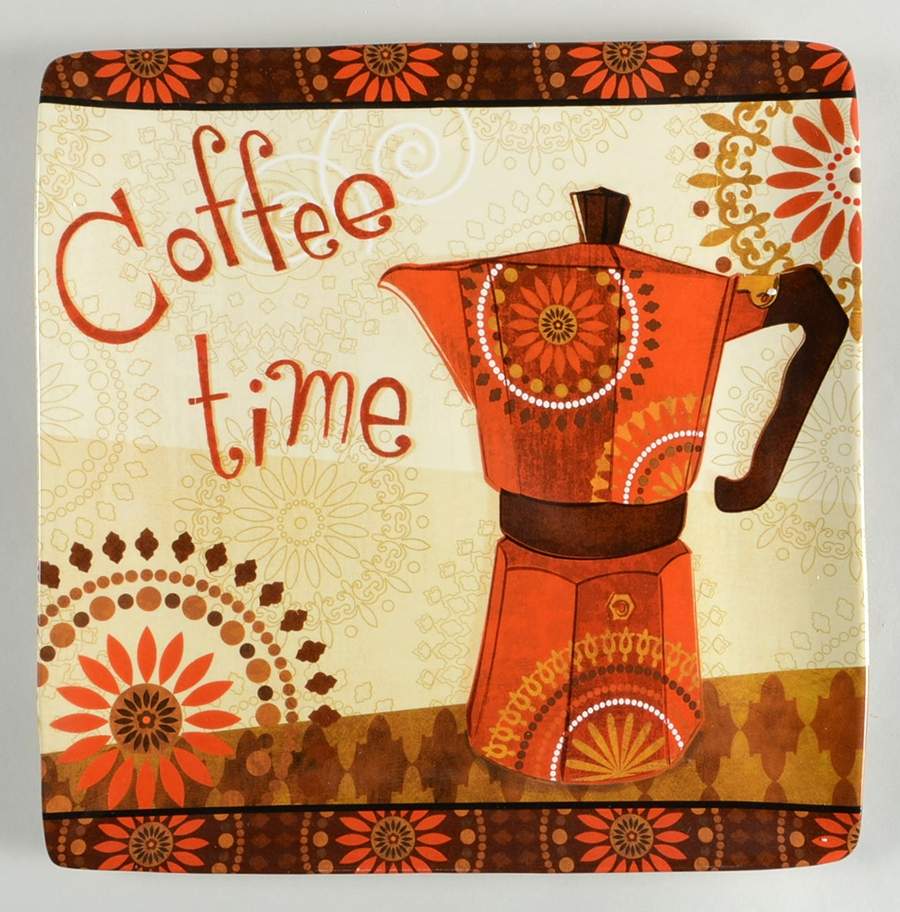 Cup of Joe 12" Square Serving Platter by Certified International-1
