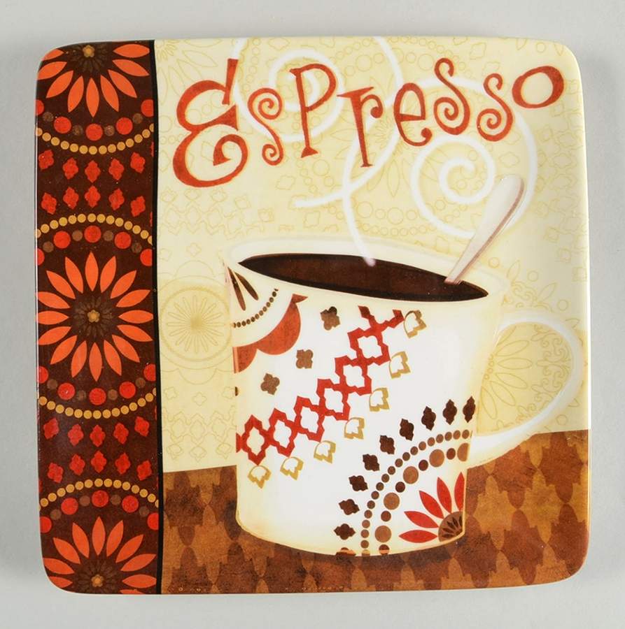 Cup of Joe Square Salad/Dessert Plate by Certified International-1
