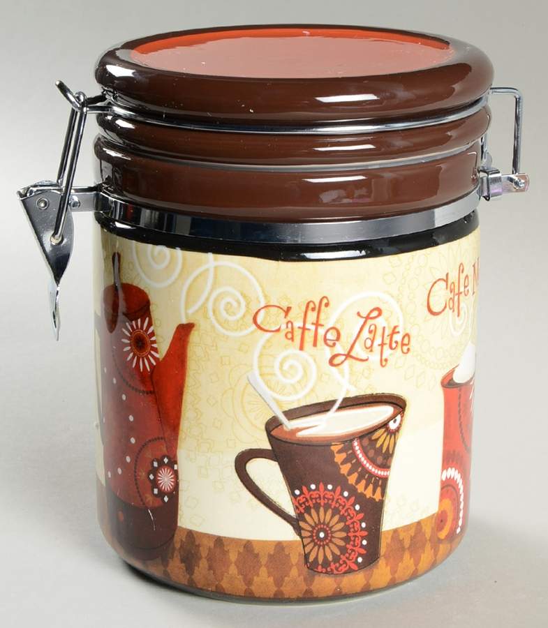 Cup of Joe Medium Canister with Hinged Lid by Certified International-1