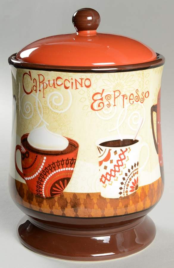 Cup of Joe Biscuit Barrel & Lid by Certified International-1
