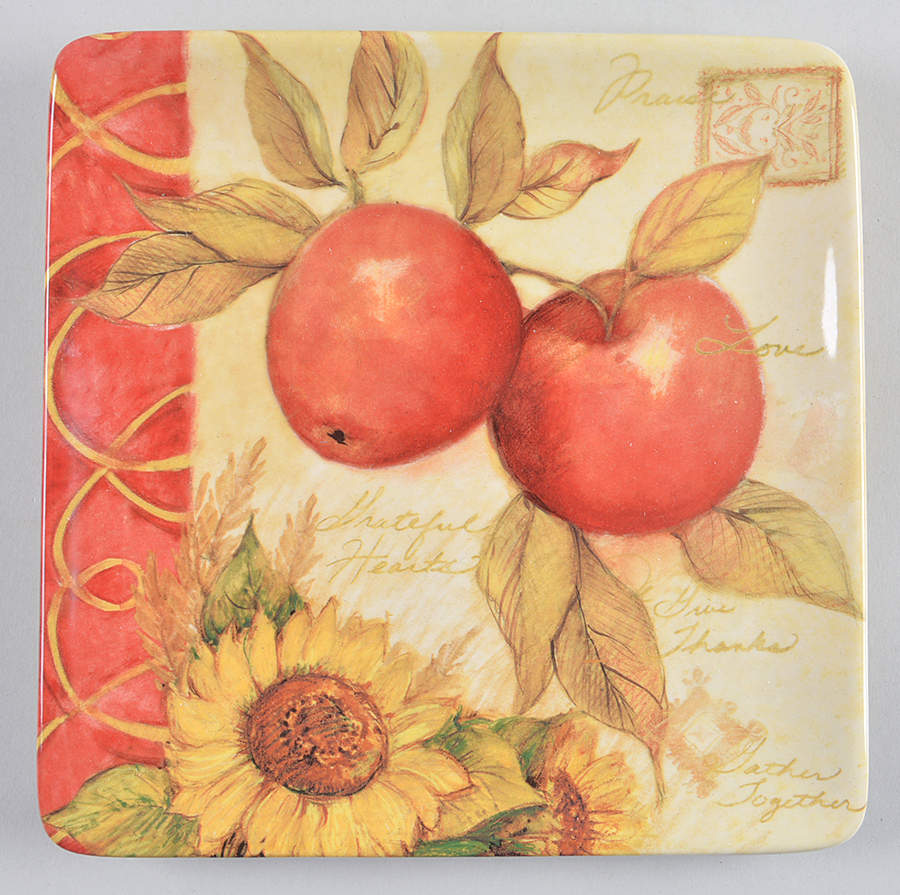 Apple Harvest Square Salad/Dessert Plate by Certified International-1