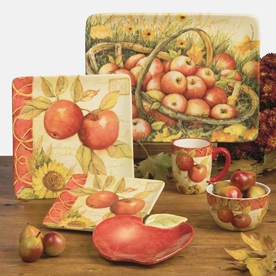 Apple Harvest Square Dinner Plate by Certified International-1