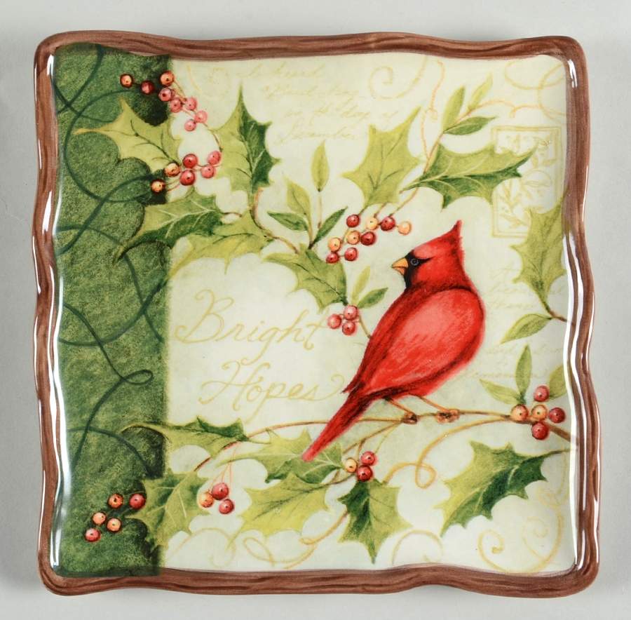 Winter Wonder Square Salad/Dessert Plate by Certified International-1