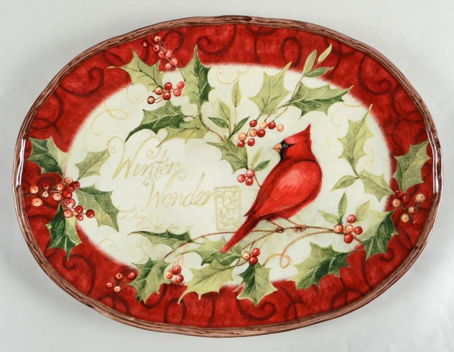 Winter Wonder 15" Oval Serving Platter by Certified International-1