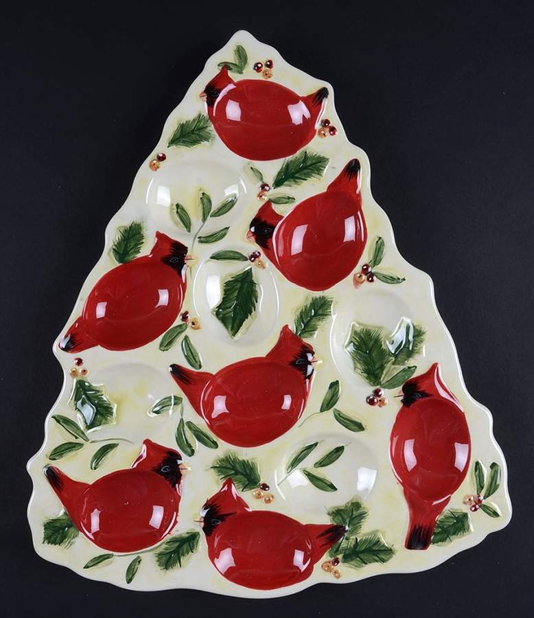 Winter Wonder Figural Deviled Egg Plate by Certified International-1