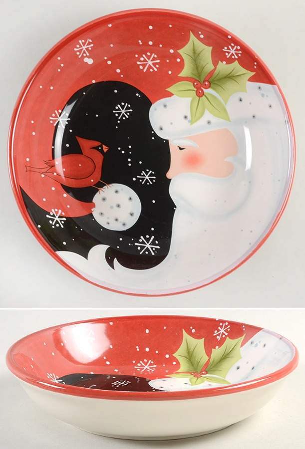 Jolly Santa 9" Soup/Pasta Bowl by Certified International-1