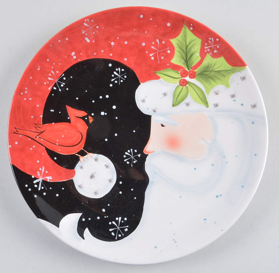 Jolly Santa Salad/Dessert Plate by Certified International-1