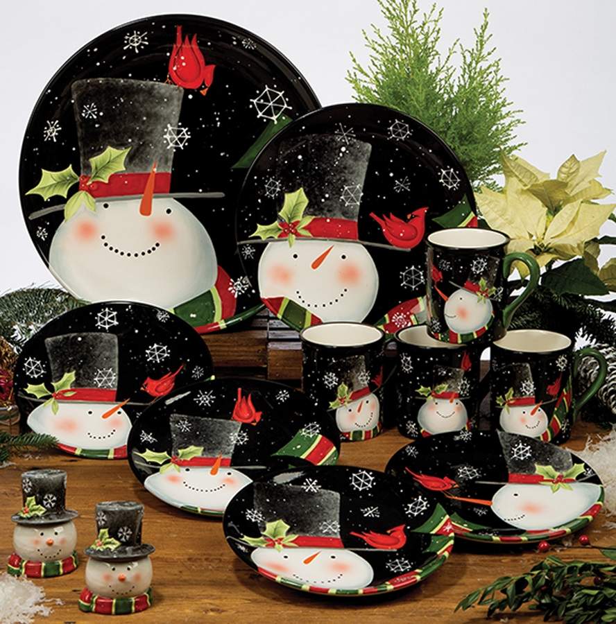Jolly Snowman Dinner Plate by Certified International-1