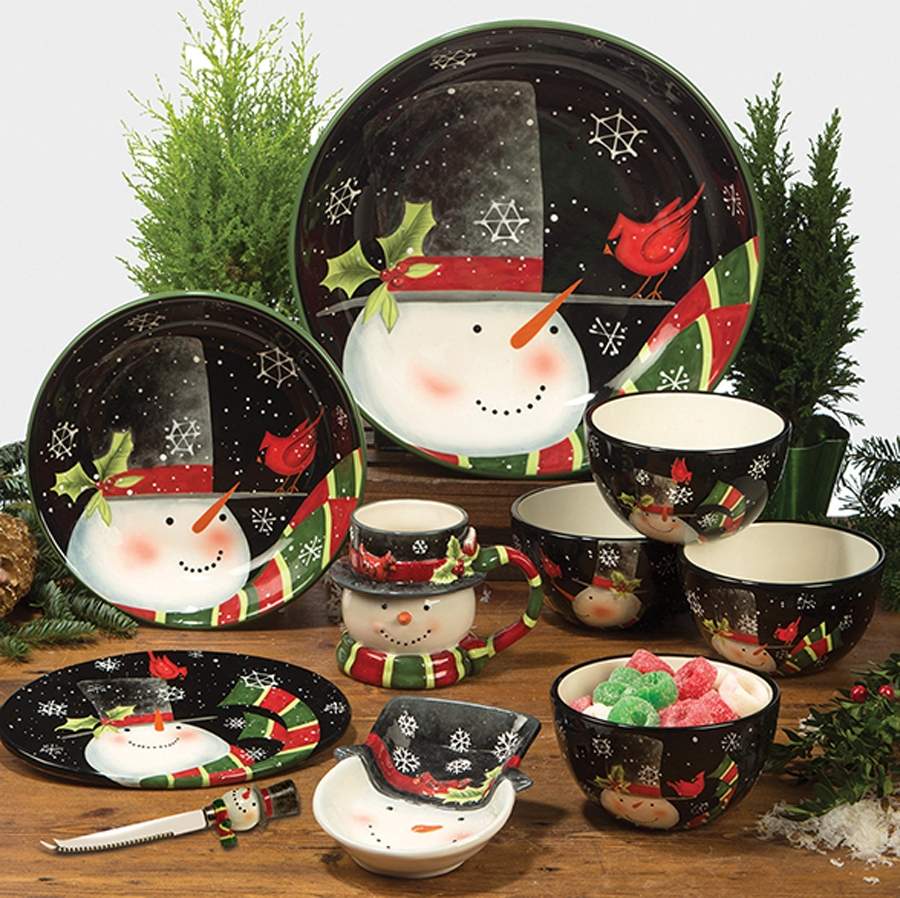 Jolly Snowman 13" Pasta Serving Bowl by Certified International-1