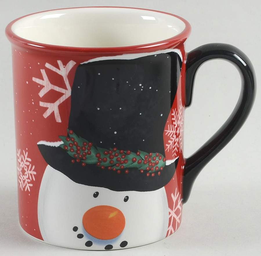 Top Hat Snowman (Red) Mug by Certified International-1