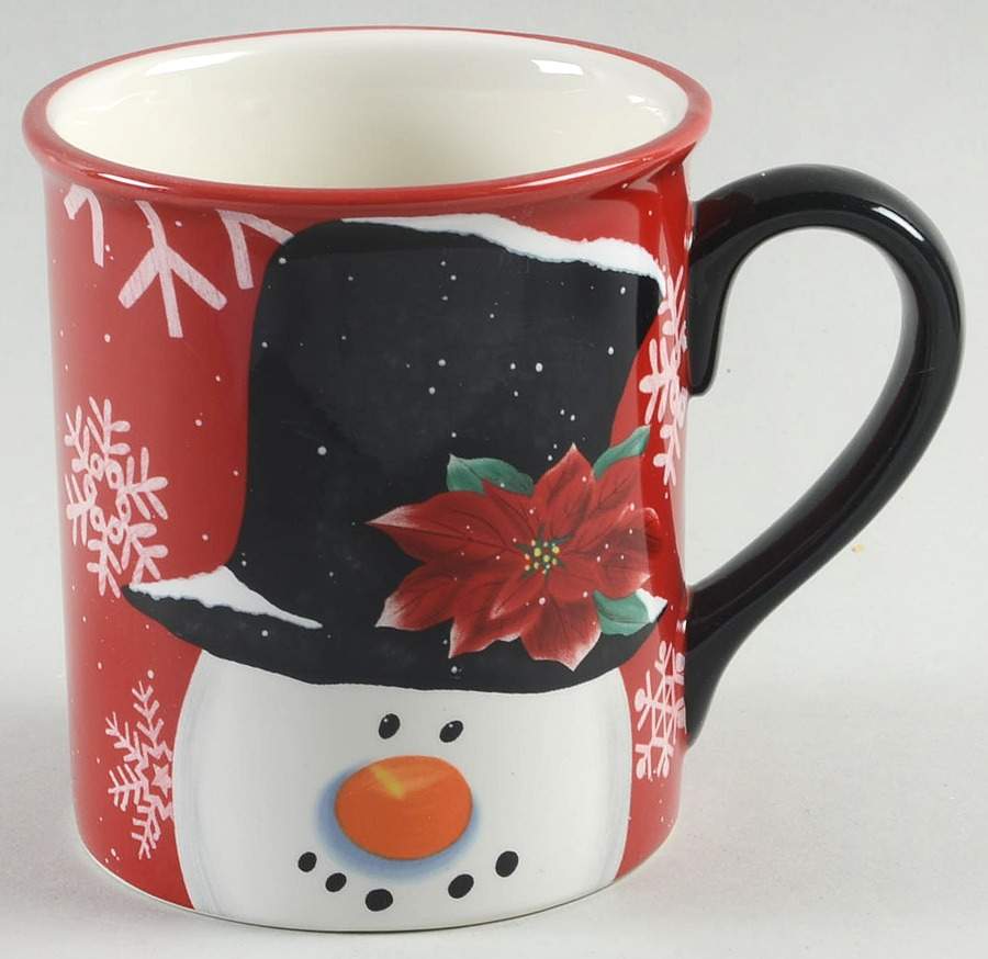 Top Hat Snowman (Red) Mug by Certified International-1